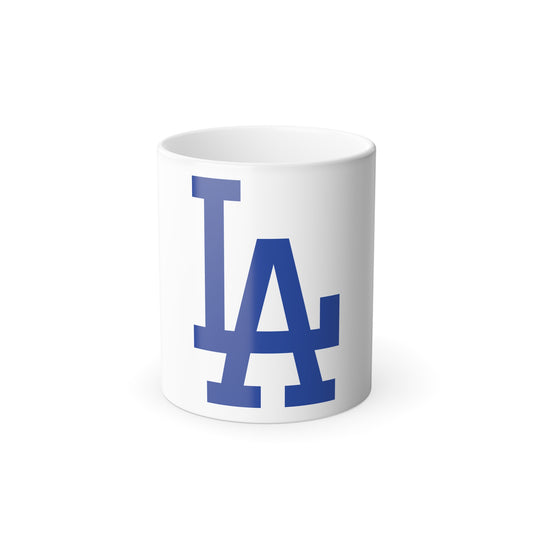 11 oz Color-Changing Mug – Blue Letter Monogram