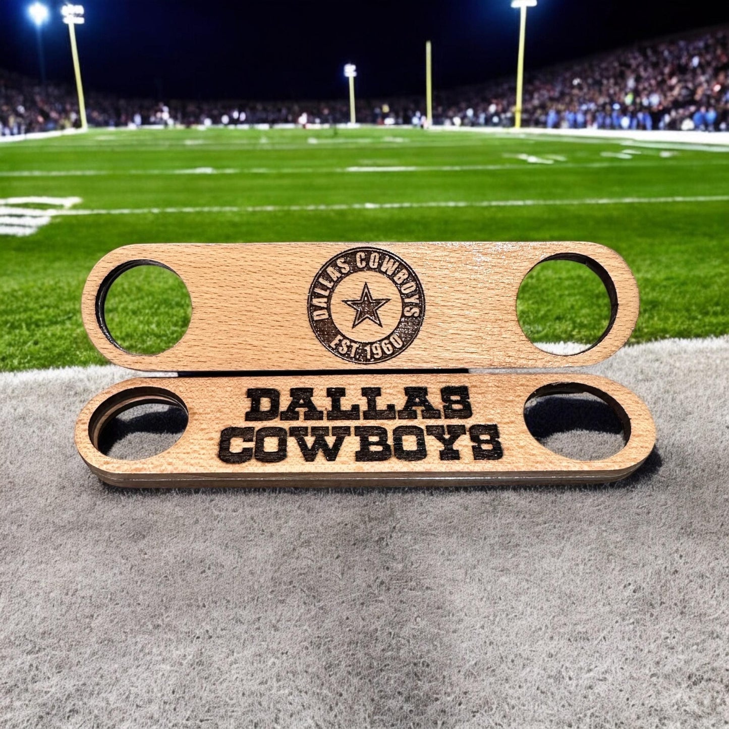 Dallas Cowboys Bottle Opener. Laser Engraved