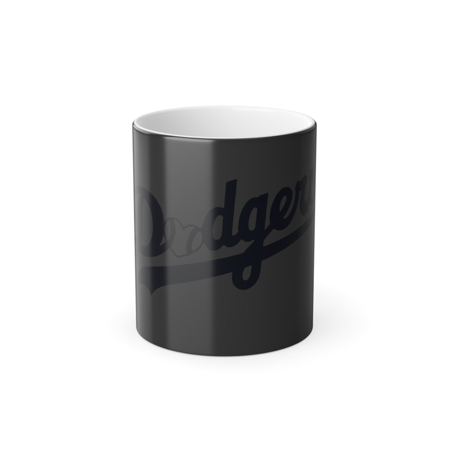 11 oz Color-Changing Ceramic Mug – Blue Script
