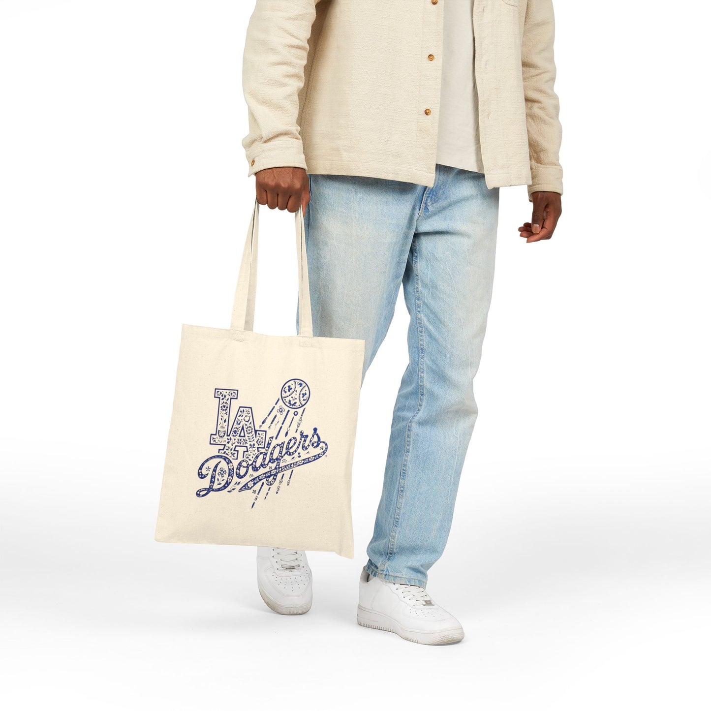 Canvas Tote Bag – Vintage Baseball-Inspired Graphic