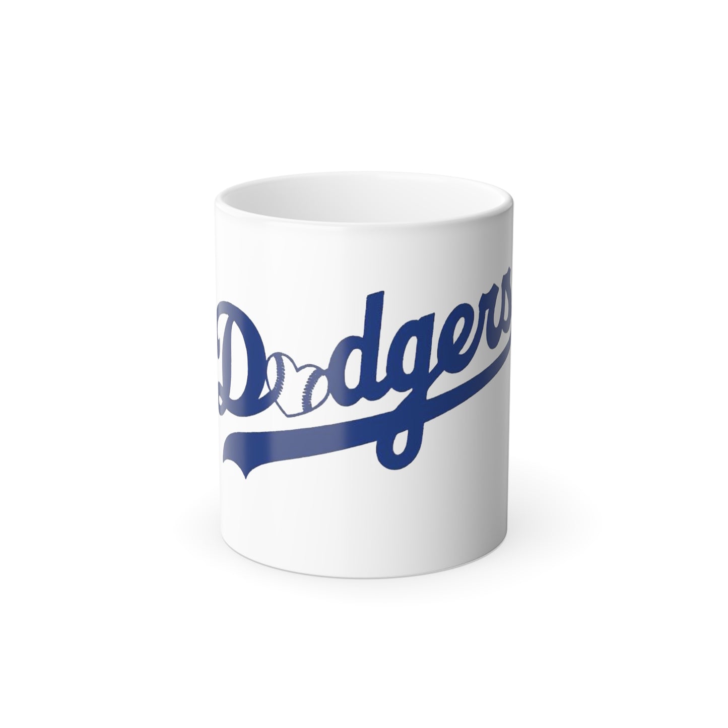 11 oz Color-Changing Ceramic Mug – Blue Script