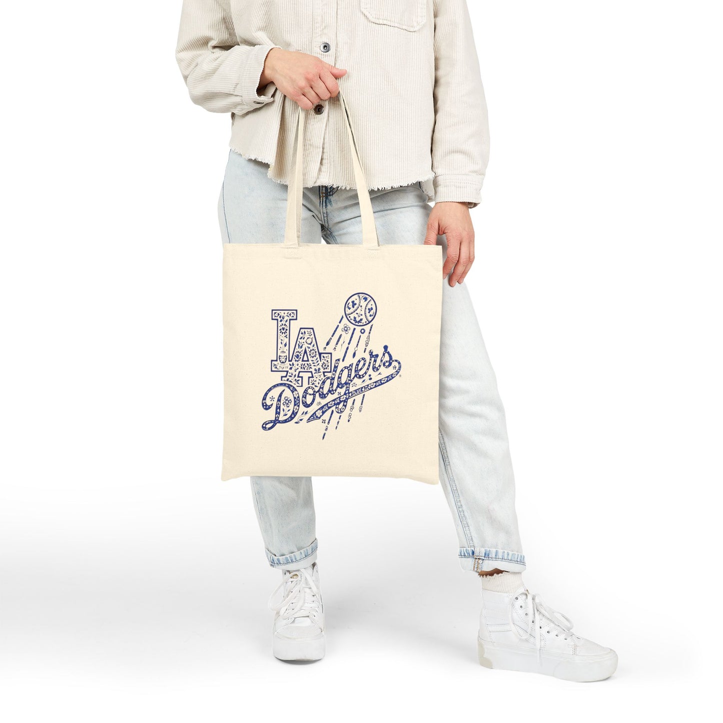 Canvas Tote Bag – Vintage Baseball-Inspired Graphic