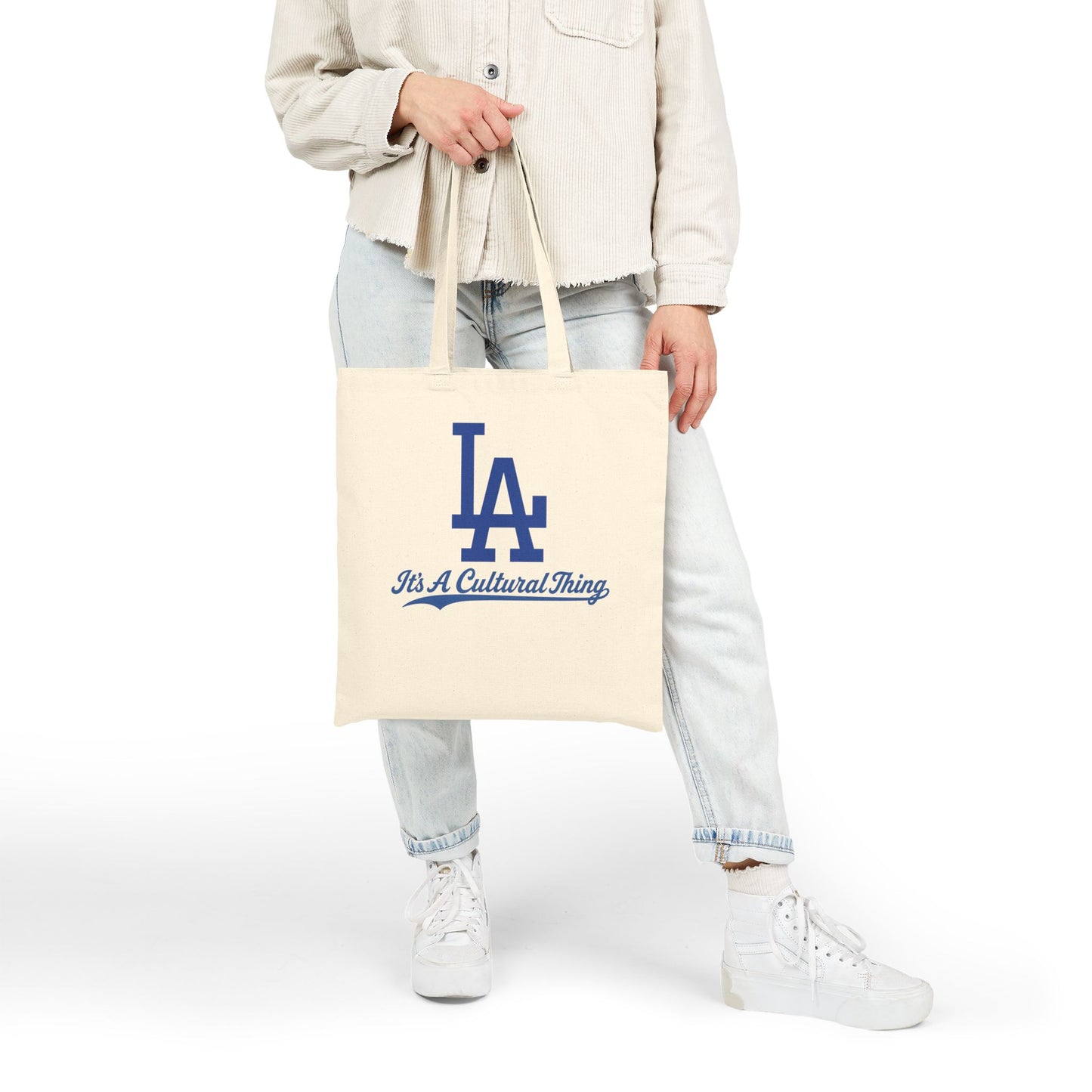 It's A Cultural Thing Canvas Tote Bag - Blue Logo