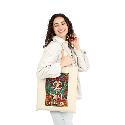 Canvas Tote Bag – Colorful Día de Los Muertos Skull