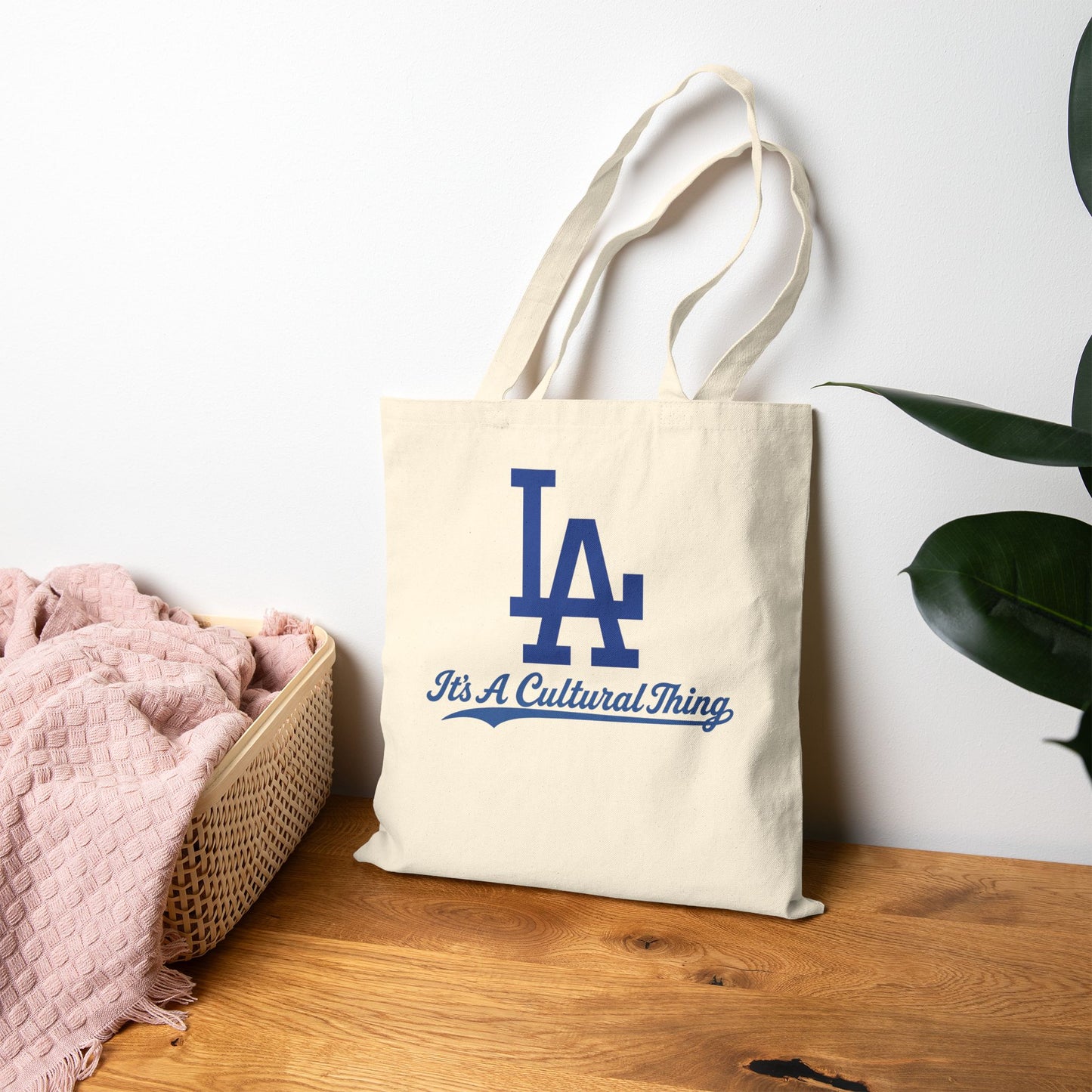 It's A Cultural Thing Canvas Tote Bag - Blue Logo