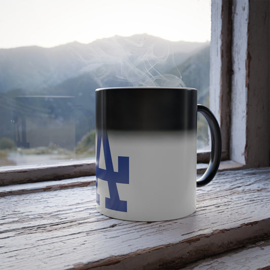 11 oz Color-Changing Mug – Blue Letter Monogram