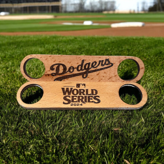 L.A Dodgers Bottle Opener WRLDS. Laser Engraved