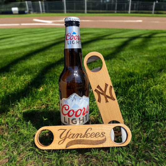 NY Yankees Bottle Opener. Laser Engraved